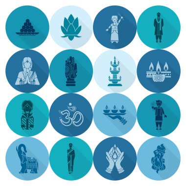 Diwali. Hint Festivali simgeler