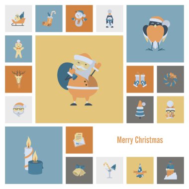 Noel ve Kış simgeleri koleksiyonu