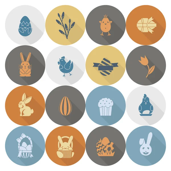 Celebration Easter Icons — Stock Vector
