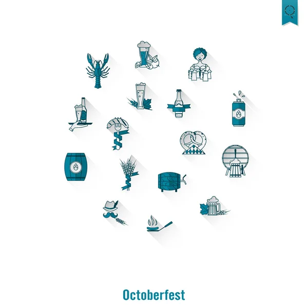 Oktoberfest bierfestival — Stockvector