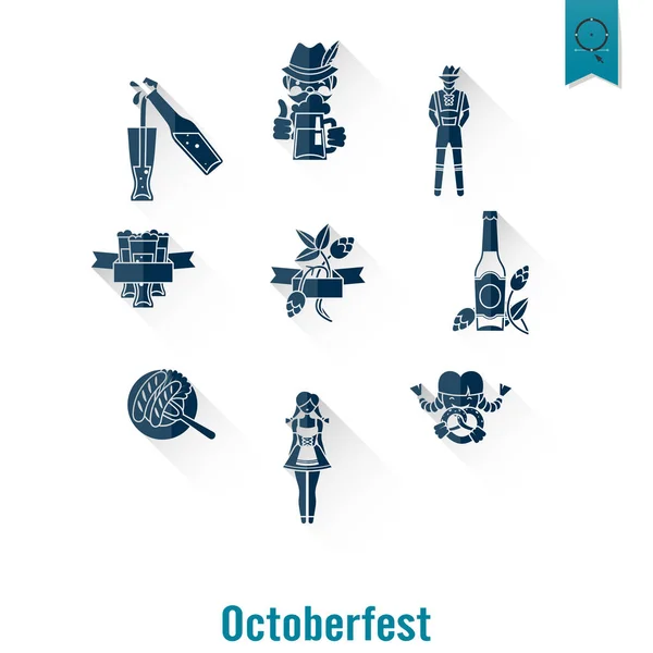 Ekim Festivali Bira Festivali — Stok Vektör