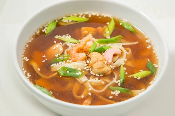 Seafood Soup Noodles Shrimp — Stock Photo, Image