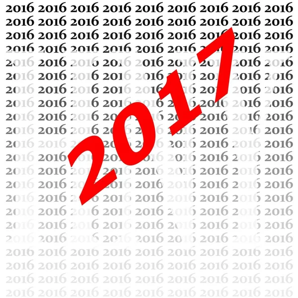 2017 is here text icon Happy New Year — Stock Photo, Image