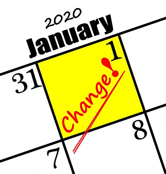 2020 New Year Resolution Change — Stock Photo, Image