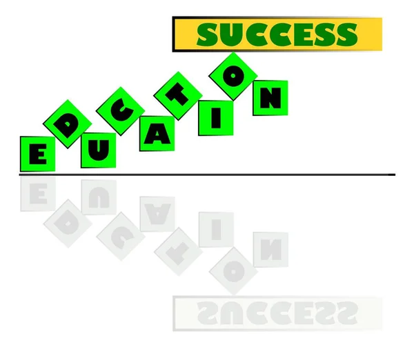 Educación Escalera Hacia Éxito — Foto de Stock