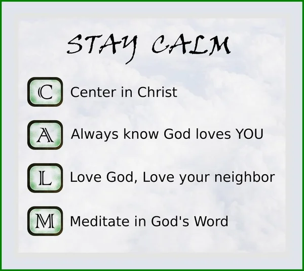 Christian Perspective How Stay Calm Wild World — Stock Photo, Image