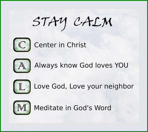 Christian Perspective How Stay Calm Wild World Stock Picture