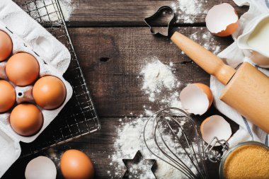 Pişirme veya ahşap arka plan pişirme