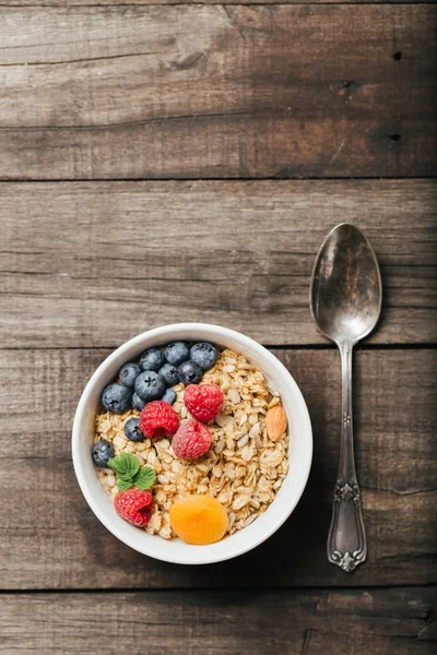 Homemade granola with dried fruit and berries — Stock Photo, Image