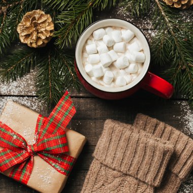 Sıcacık kış tatil Noel kompozisyon