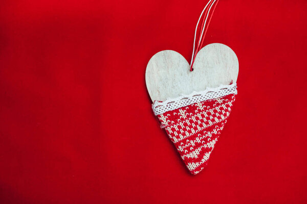 red background, Background for text, new year, Christmas image, Beautiful heart. The best photo