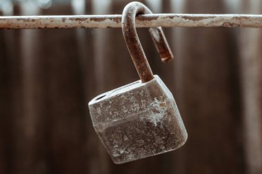 Eski, açık kilit, arka plan resmi, metin veya reklam için uygun