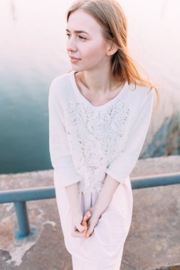 Onun sevgili, Sevgililer günü, lovely için bekleyen güzel kız