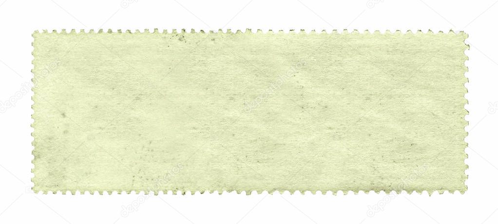 Blank postage stamp background textured isolated on white