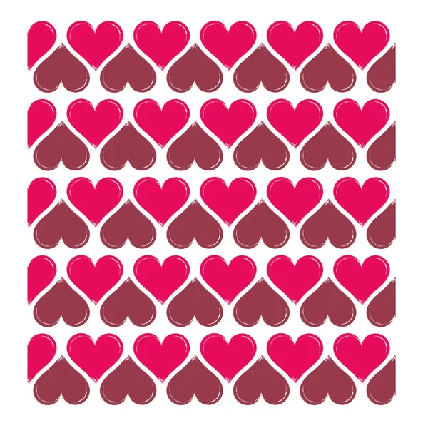 Vector heart shaped seamless background — Stock Vector