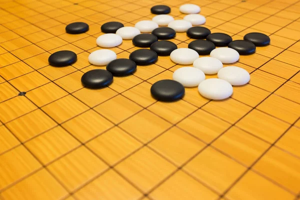 Go-Spiel oder Weiqi (chinesisches Brettspiel) Hintergrund — Stockfoto