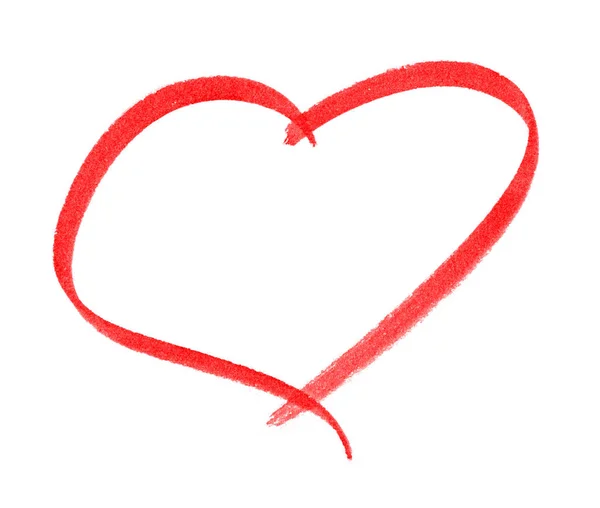 Cornice a forma di cuore con pennello isolato su sfondo bianco — Foto Stock