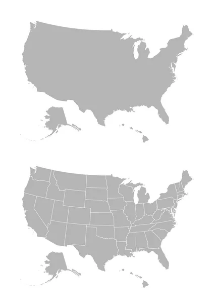 Vektorová mapa Spojených států amerických — Stockový vektor