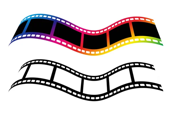Vektori Film Nauhat Käsite Symbolit Eristetty Valkoinen Bakcground — vektorikuva