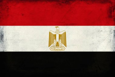 Mısır arka plan Vintage ulusal bayrak