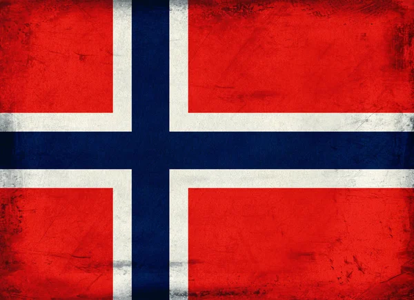 Bandera Nacional Vintage Noruega Fondo —  Fotos de Stock