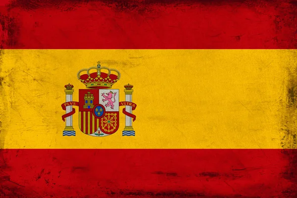 Vintage National Flag Spain Background — Stock Photo, Image