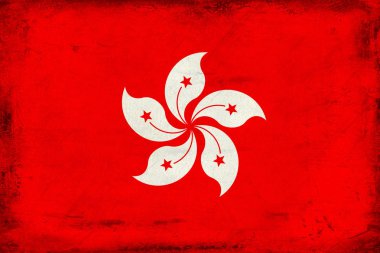 Vintage Hong Kong bayrağı arka plan