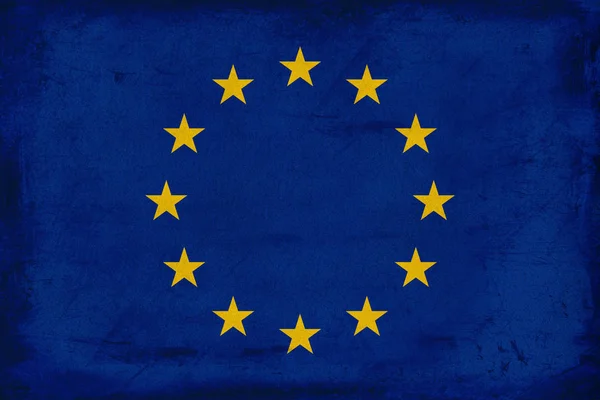 Vintage Ευρωπαϊκή Σημαία Ένωσης Φόντο — Φωτογραφία Αρχείου
