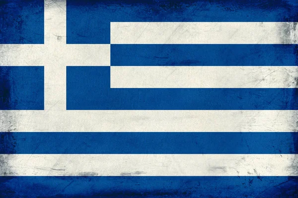 Drapeau National Vintage Grèce Fond — Photo