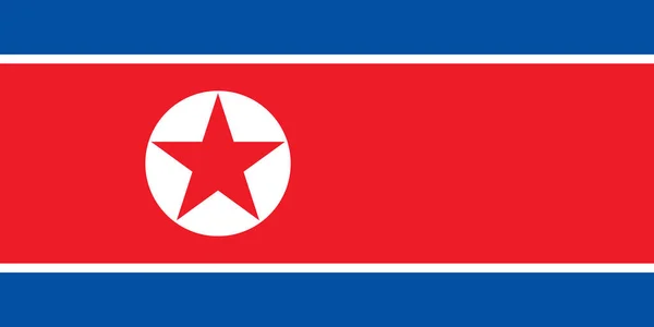 Vector Noord Koreaanse Vlag Achtergrond — Stockvector