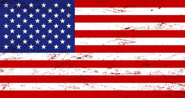 Vektor Grunge Usa Flagge Hintergrund — Stockvektor