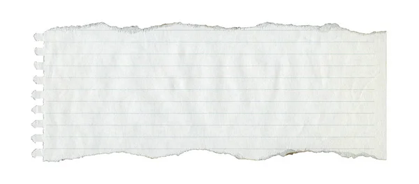 Пустая Подкладка Бумажный Фон Изолирован Белом — стоковое фото