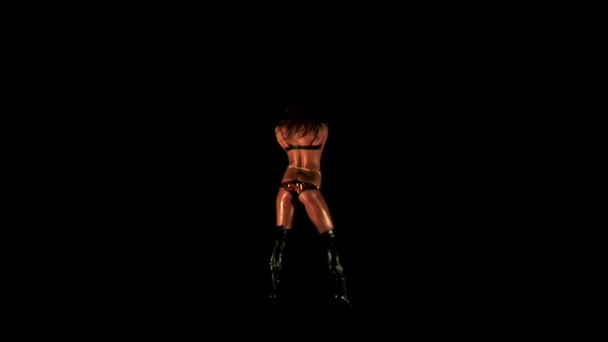 性感的女孩跳舞果戈 — 图库视频影像