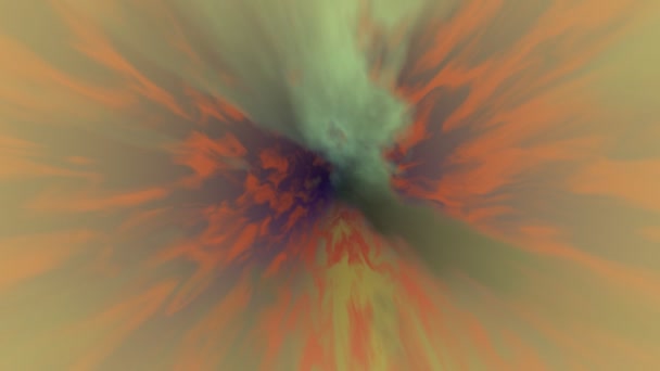 Αφηρημένη Πράσινα Σύννεφα Πορτοκαλί Φόντο — Αρχείο Βίντεο