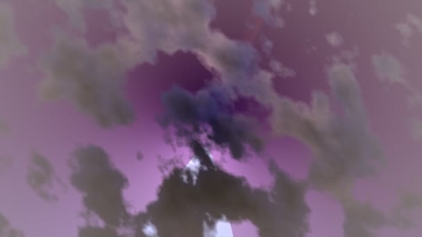 Abstracte Violette Achtergrond Wolken — Stockvideo