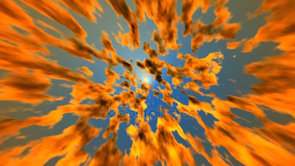 Abstracto Cielo Fuego Naranja — Vídeo de stock