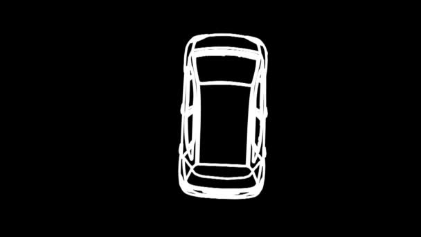 Animação Carro Estrada — Vídeo de Stock
