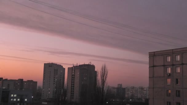 时光流逝的城市场景速度云 — 图库视频影像