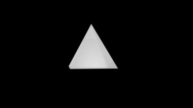 Piramit siyah arkaplandaki 3d canlandırmasını döndür