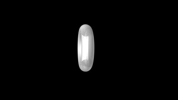 Torus rotation animation 3d sur le fond noir 