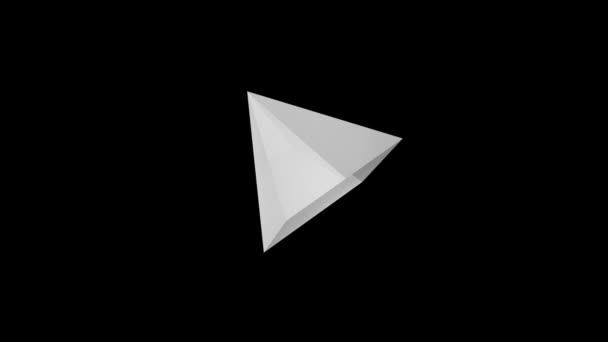 Pyramid摇摆动画3D黑色背景 — 图库视频影像