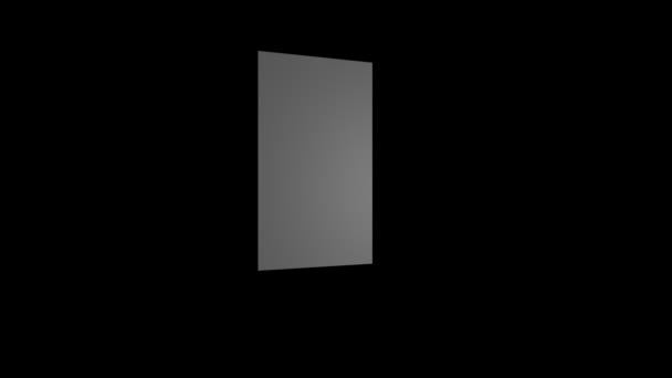 Rectangle Rotate Horizontally Animation Black Background — Stock Video