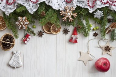 Klasik Noel tebrik kartı için arka plan. Noel ve yeni yıl kavramı 