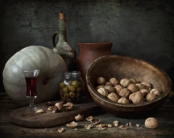 Kabak ve sürahi. Natürmort 