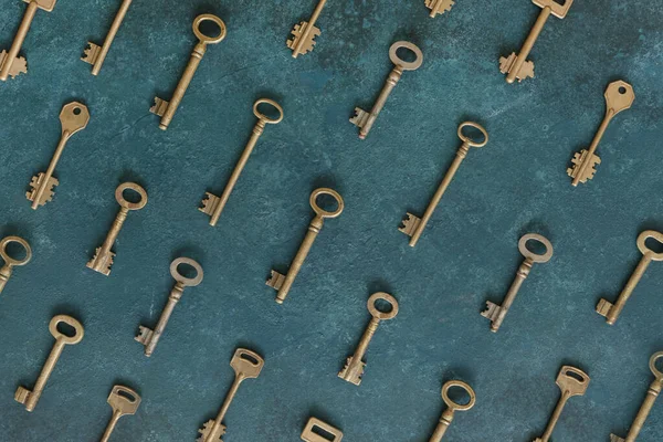 Μοτίβο Από Πολλά Διαφορετικά Κλειδιά Αντίκες — Φωτογραφία Αρχείου
