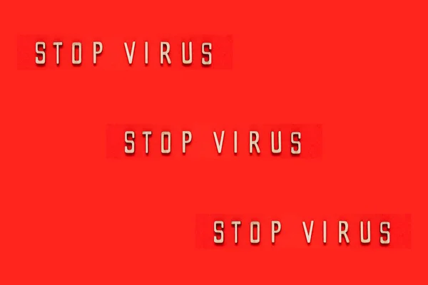 Arrêtez Virus Infection Par Virus Corona Virus 2019 Ncov Microbe — Photo