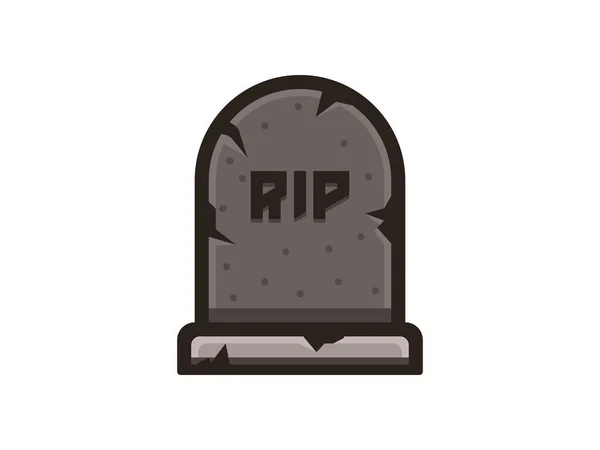 Mezar taşı yazıt RIP — Stok Vektör