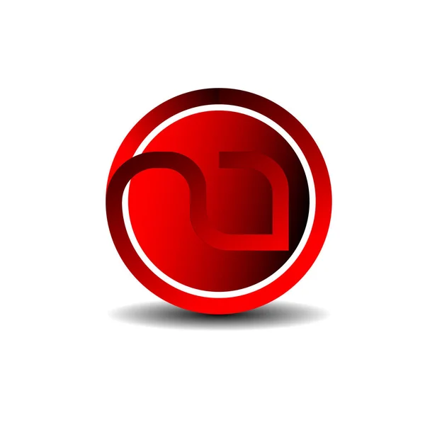 Plexo Del Logotipo Del Gradiente Negro Rojo Dos Formas Con — Vector de stock