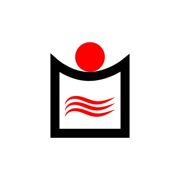 Logotipo abstracto minimalismo purificador de agua en el diseño — Vector de stock