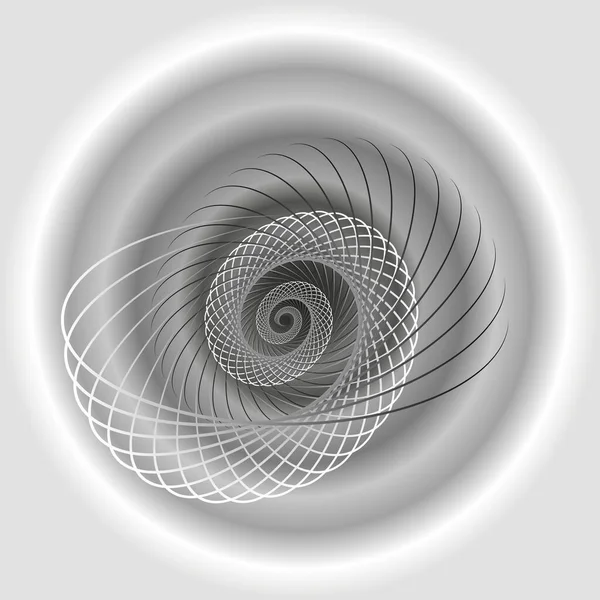 Spiralwurmloch zwischen Galaxien abstrakte Vektorgrafiken auf — Stockvektor